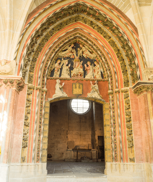 Burgos Cathedral archway. 