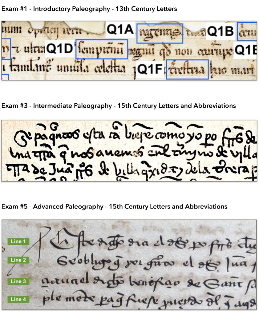Analysis of different manuscripts compared. 